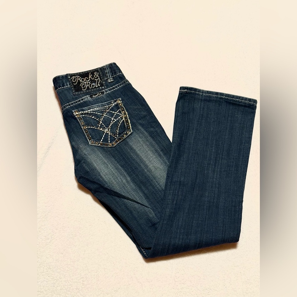 Rock & Roll Cowgirl Dark Blue Skinny Jeans